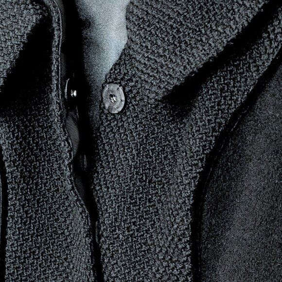 Ann Taylor Textured Wool Jacket Womens Size 0 Black Cropped Tailored Chic - Picture 5 of 11